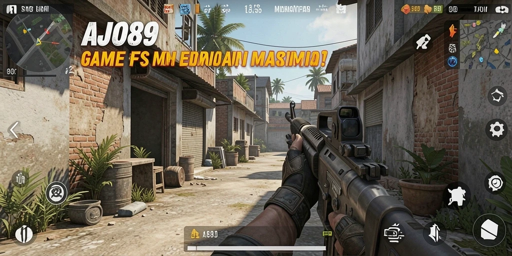 Gameplay AJO89 menampilkan aksi tembak-menembak yang seru dan mendebarkan.