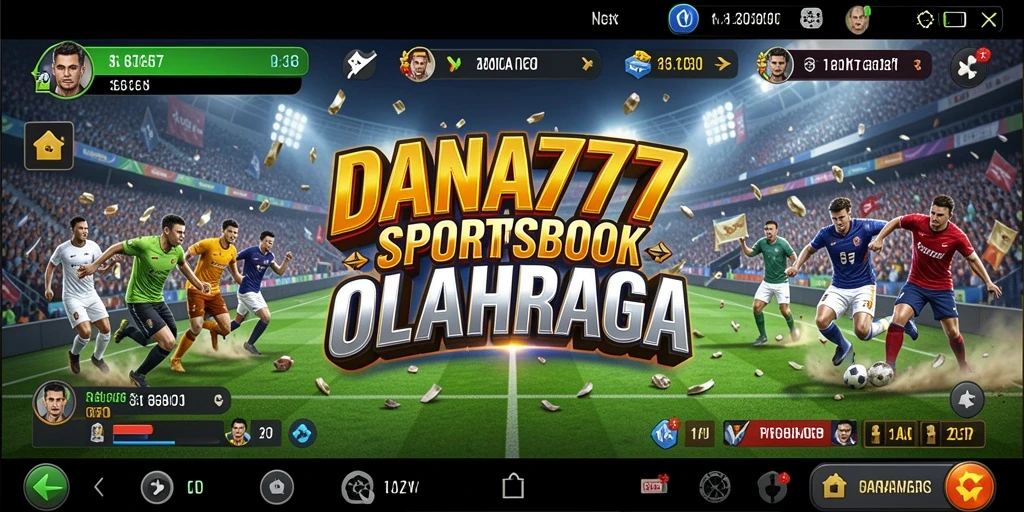 Tampilan utama DANA777 menampilkan antarmuka Sportsbook yang menarik.