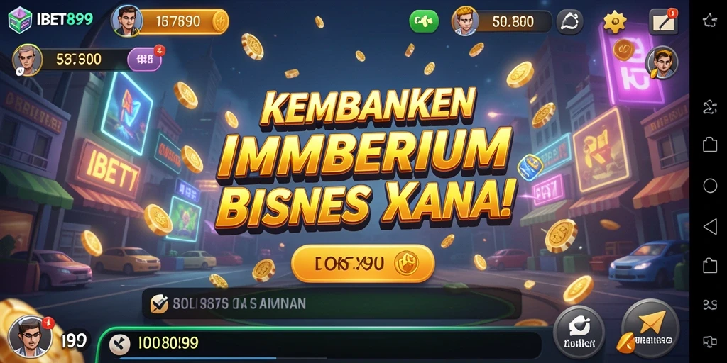 Tampilan menarik dari gameplay IBET899 saat membangun bisnis Tycoon.