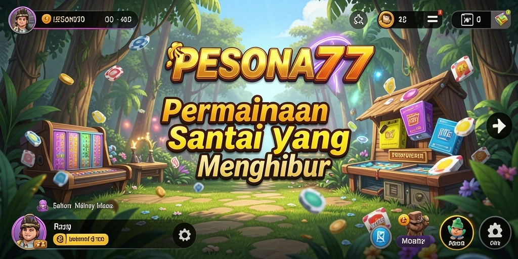 Tampilan utama gameplay PESONA77 yang menarik dan seru.