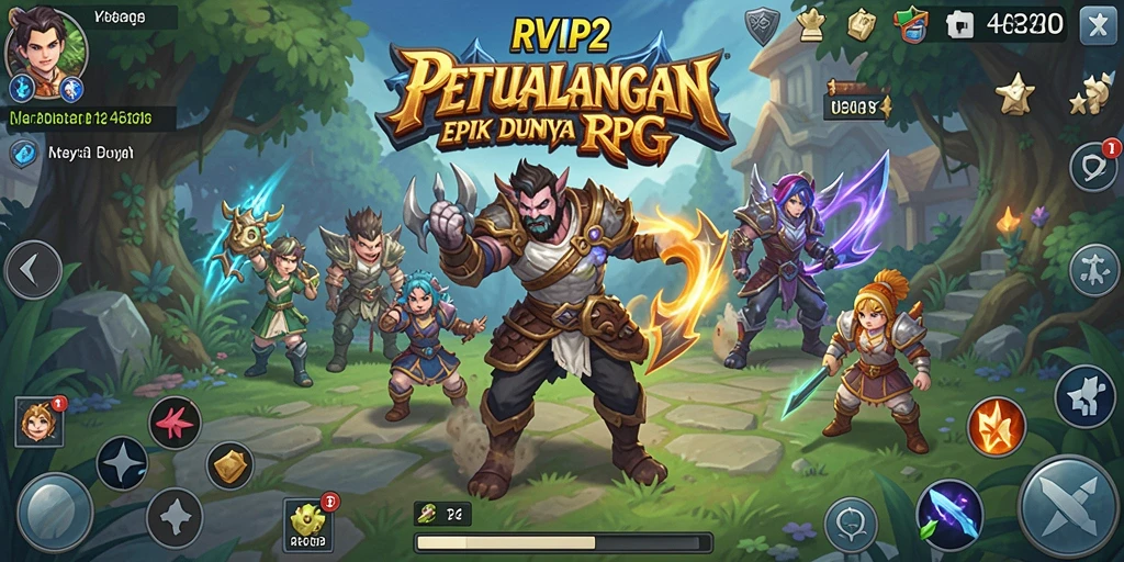 Tampilan screenshot utama RVIP2 menampilkan aksi pertempuran yang intens.